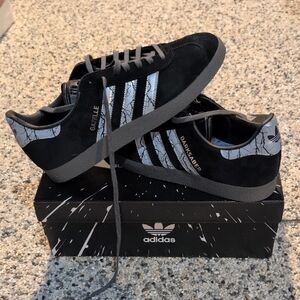 Adidas Gazelle Black and Silver Star Wars Darksaber Sneakers Size 8.5